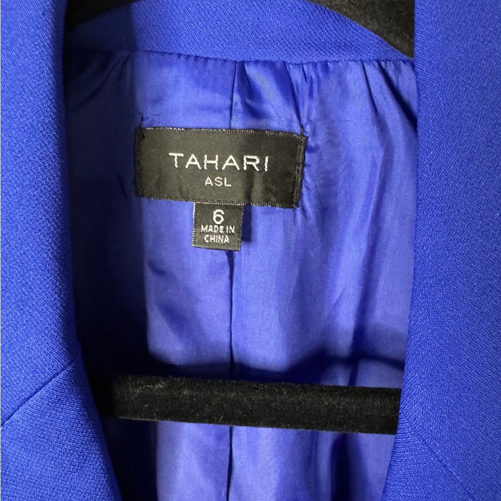 Tahari Royal Blue Single-Button Blazer Great Condition Office Tailored Size 6 - Picture 4 of 6